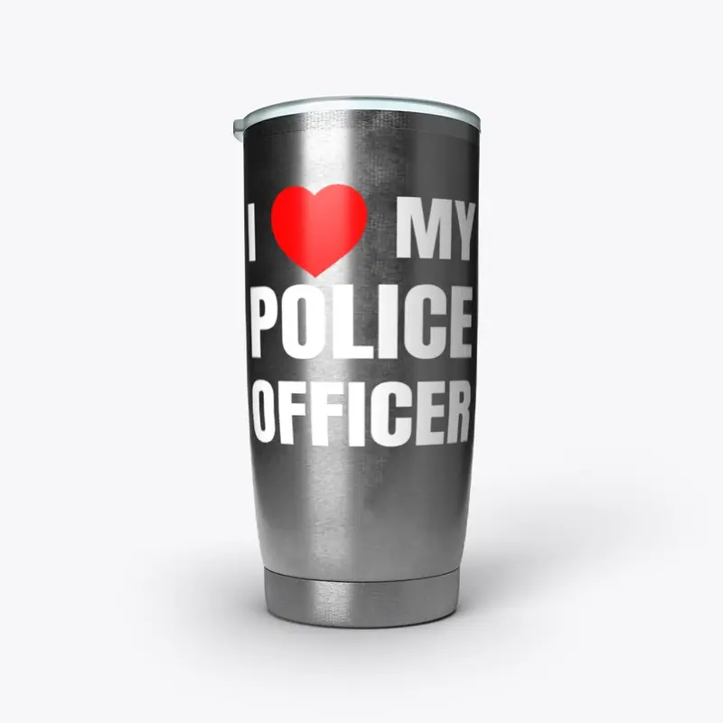 I Love My Police Officer Red Heart Polic